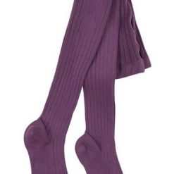 Aubergine Ribbed Tights