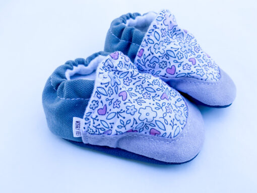 Dusty Rose Floral Baby Shoe